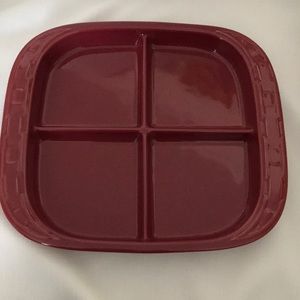 Longaberger WT Relish Tray in PAPRIKA